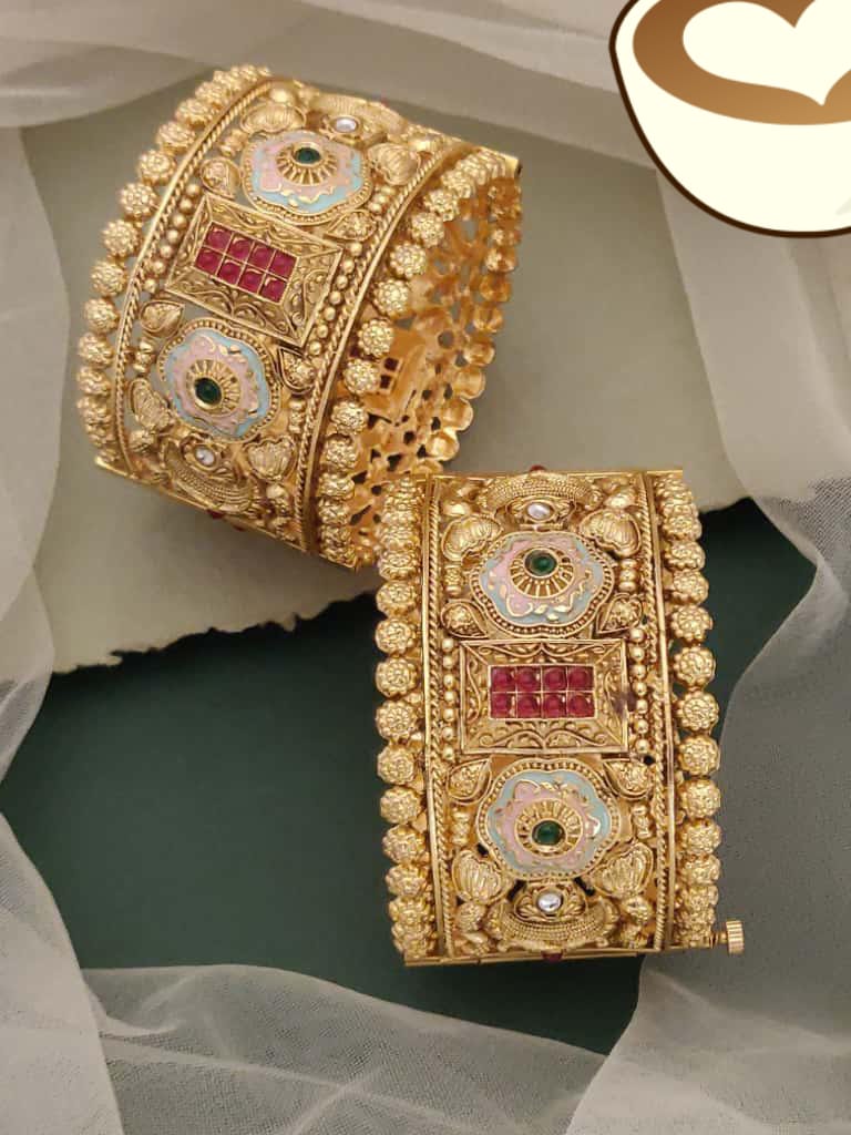 Rajwadi Antique Cuff Bangle
