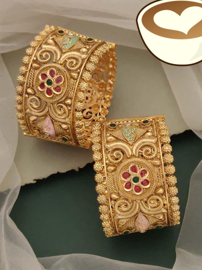 Rajwadi Antique Cuff Bangle