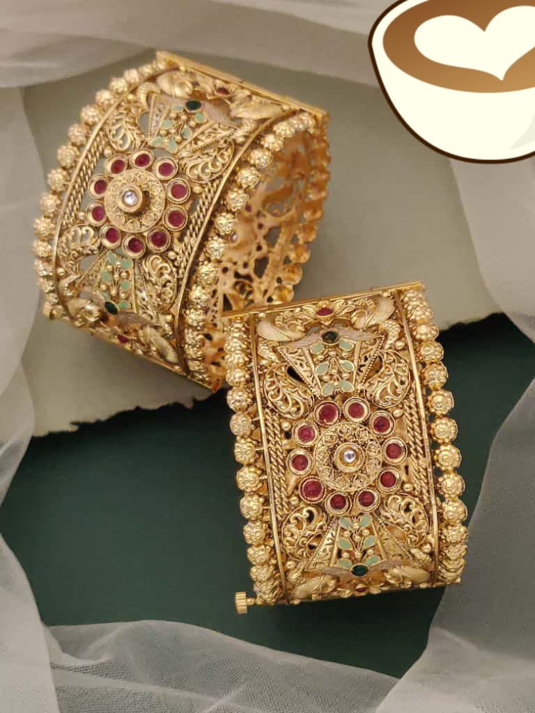 Rajwadi Antique Cuff Bangle