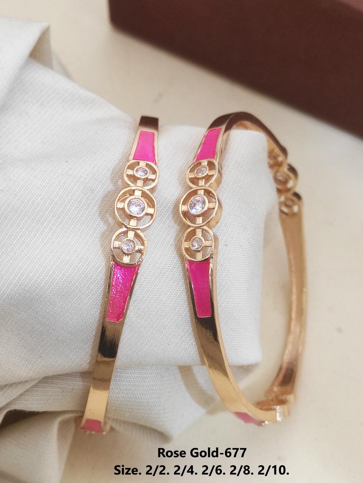 Pink Rose Gold Bangle
