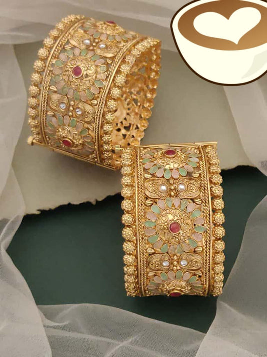 Rajwadi Antique Cuff Bangle
