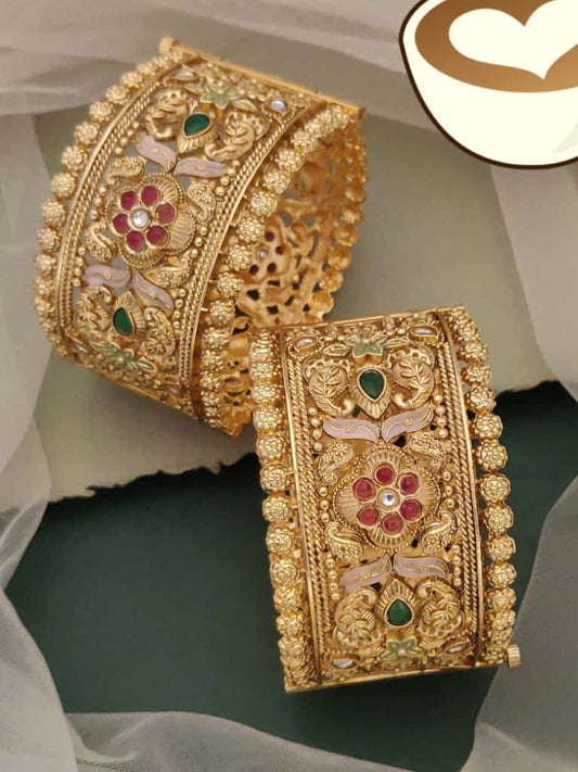 Rajwadi Antique Cuff Bangle