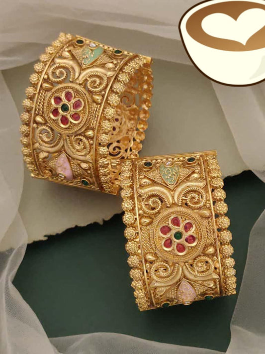 Rajwadi Antique Cuff Bangle
