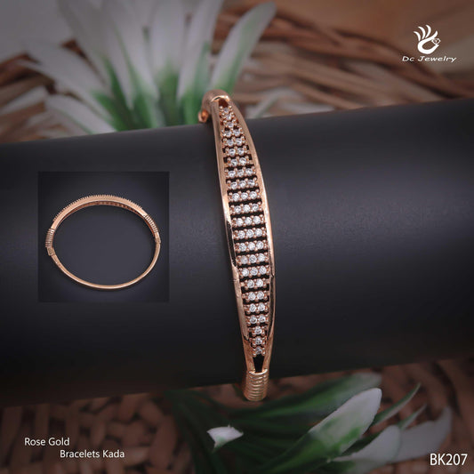 Aurelia Diamond Line Rose Gold Kada
