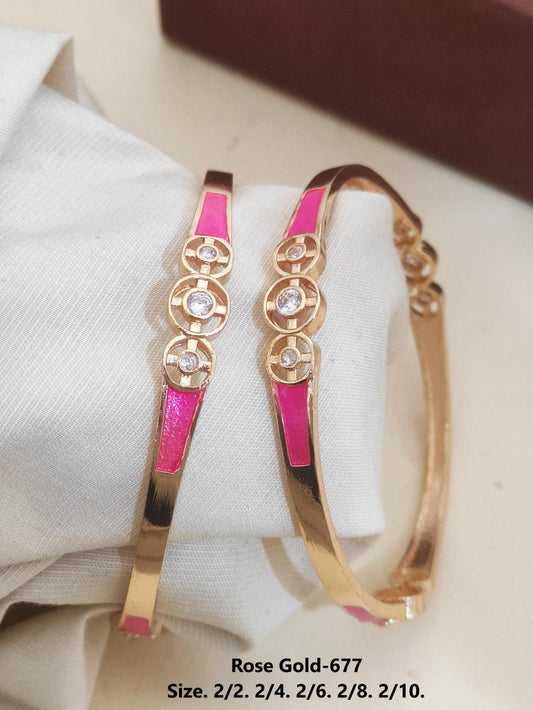 Pink Rose Gold Bangle