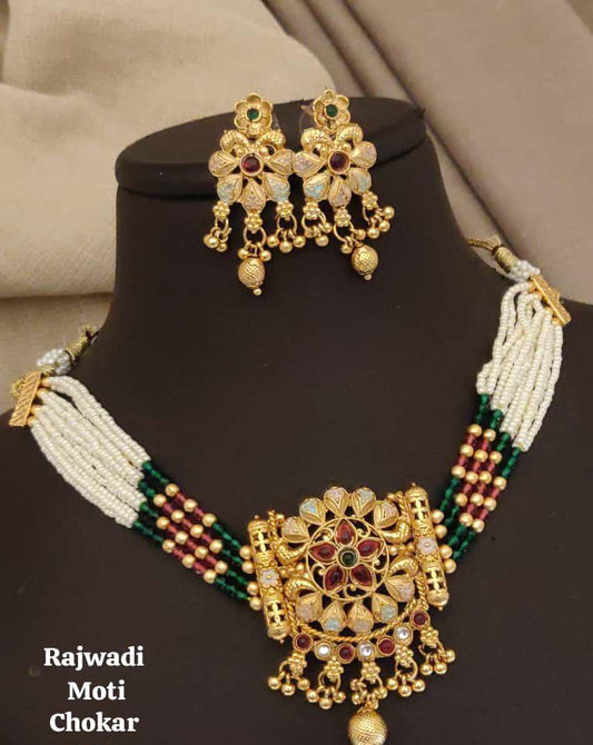 Rajwadi Moti Choker